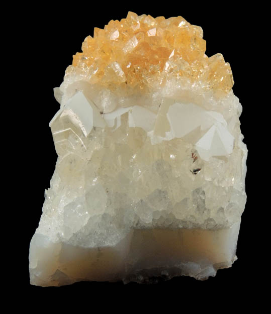 Quartz var. Citrine over Chalcedony Quartz from Conselheiro Pena, Minas Gerais, Brazil