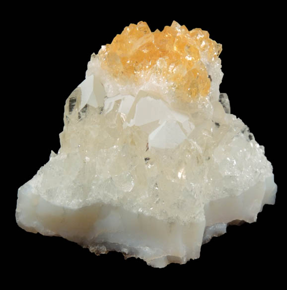 Quartz var. Citrine over Chalcedony Quartz from Conselheiro Pena, Minas Gerais, Brazil