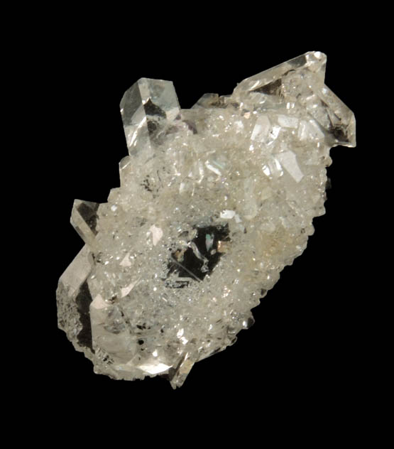 Quartz var. Herkimer Diamond (with unusual drusy overgrowth) from Hickory Hill Diamond Diggings, Fonda, Montgomery County, New York