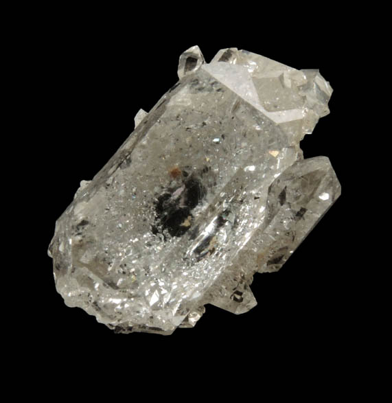 Quartz var. Herkimer Diamond (with unusual drusy overgrowth) from Hickory Hill Diamond Diggings, Fonda, Montgomery County, New York