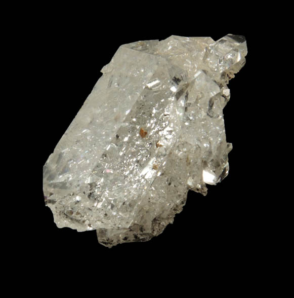 Quartz var. Herkimer Diamond (with unusual drusy overgrowth) from Hickory Hill Diamond Diggings, Fonda, Montgomery County, New York