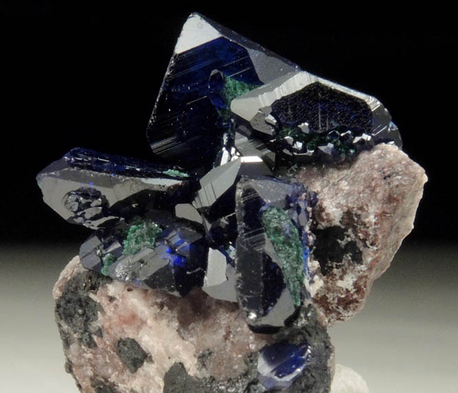 Azurite with Malachite from Milpillas Mine, Cuitaca, Sonora, Mexico