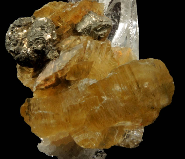 Quartz, Siderite, Pyrite from Morro Velho Mine, Nova Lima, Minas Gerais, Brazil