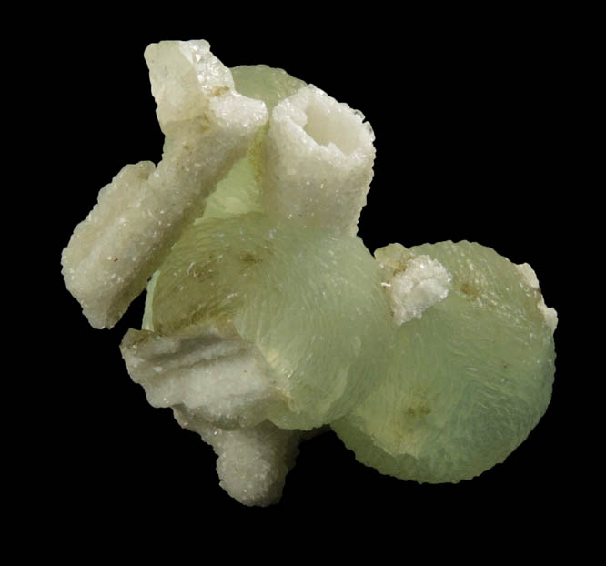 Prehnite with Quartz pseudomorphs after Glauberite from Upper New Street Quarry, Paterson, Passaic County, New Jersey