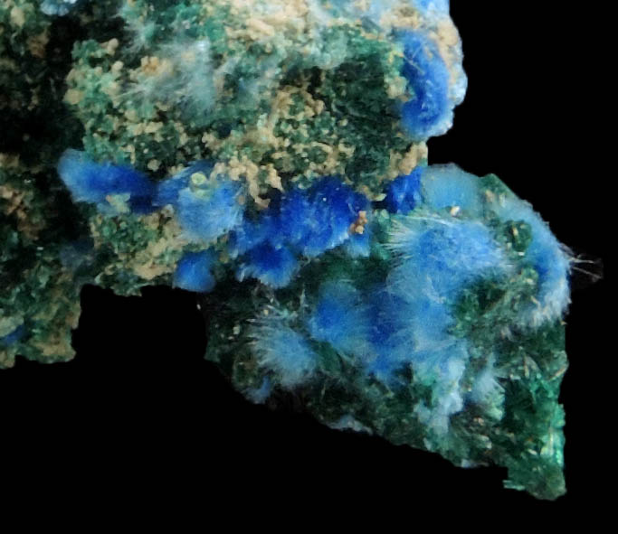 Cyanotrichite and Brochantite from Grandview Mine, Coconino County, Arizona