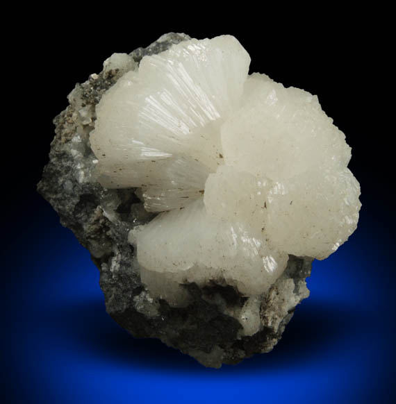 Stilbite on Calcite from Braen's Quarry, Haledon, Passaic County, New Jersey