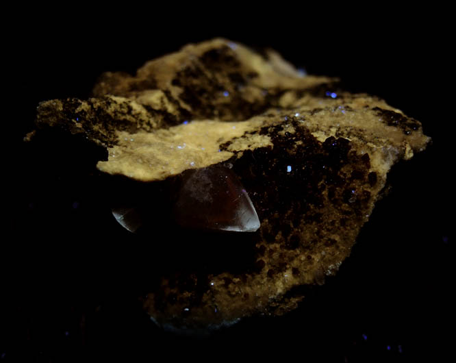 Sphalerite and Calcite from Pugh Quarry (France Stone Co. Custar Quarry), 6 km NNW of Custar, Wood County, Ohio