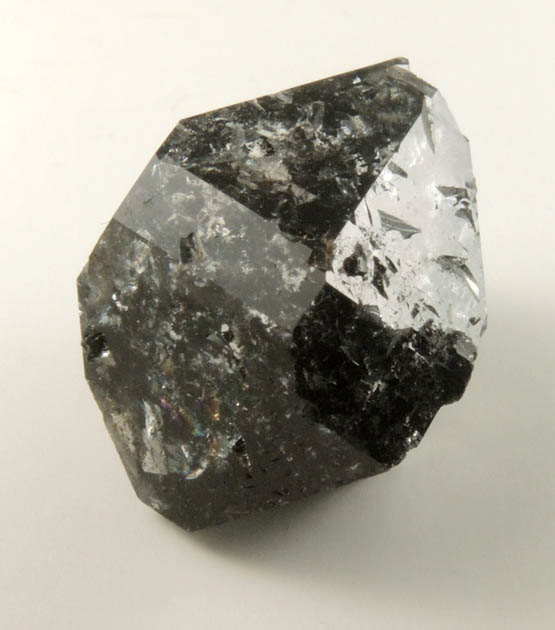 Quartz var. Black Herkimer Diamond with black hydrocarbon inclusions from Hickory Hill Diamond Diggings, Fonda, Montgomery County, New York