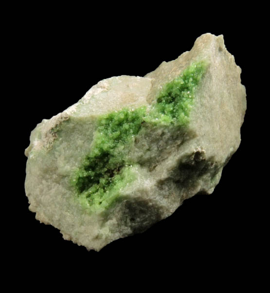 Uvarovite Garnet with minor Tremolite from Fengtien Mine, Conc. S., 5 kilometers west of Fengtien village, Hualien, Taiwan