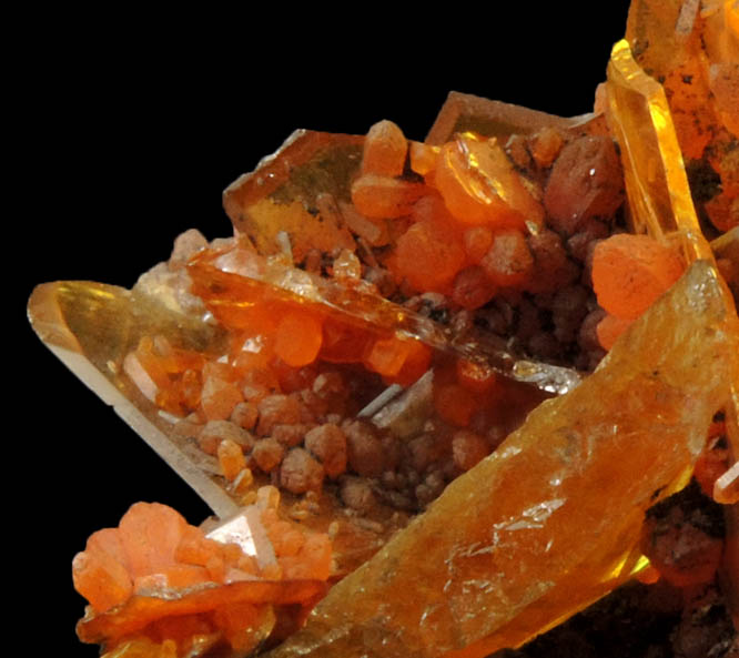 Wulfenite with Mimetite from San Francisco Mine, Cerro Prieto, north of Cucurpe, Sonora, Mexico