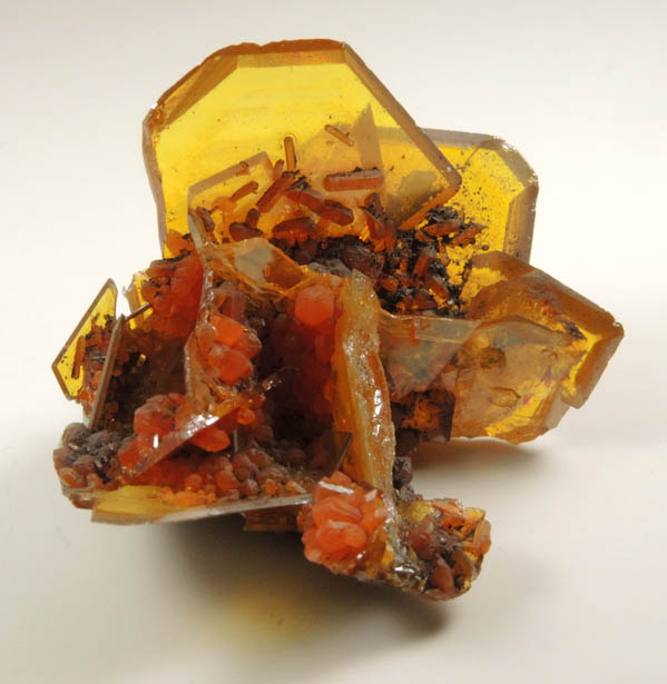 Wulfenite with Mimetite from San Francisco Mine, Cerro Prieto, north of Cucurpe, Sonora, Mexico