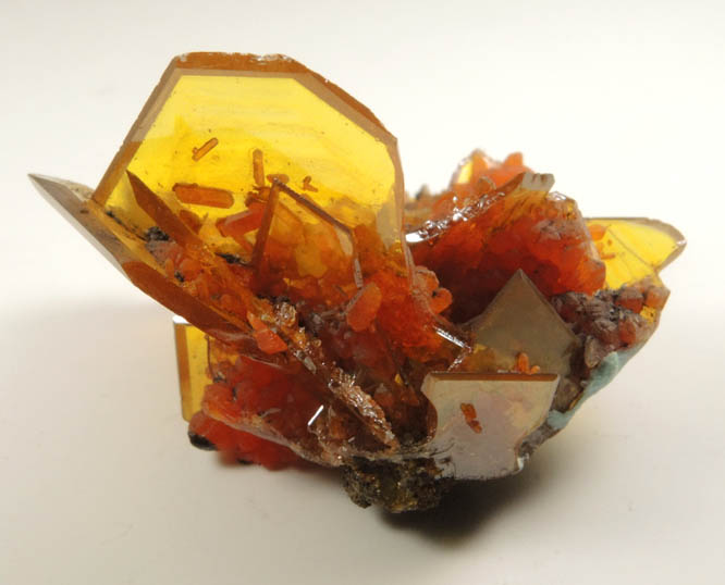 Wulfenite with Mimetite from San Francisco Mine, Cerro Prieto, north of Cucurpe, Sonora, Mexico