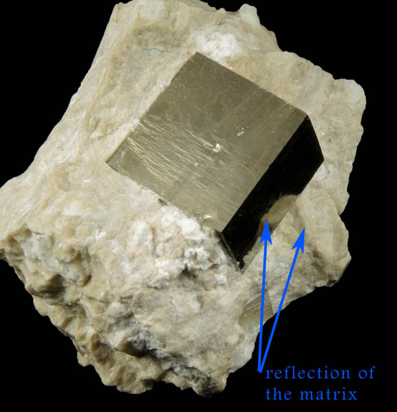 Pyrite in matrix from Mina Ampliacin a Victoria, Navajn, La Rioja, Spain