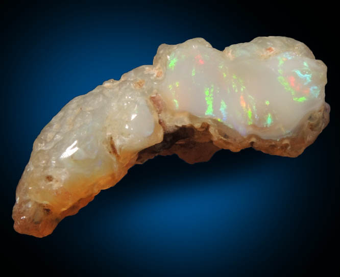 Opal var. Fire opal from Coober Pedy, South Australia, Australia