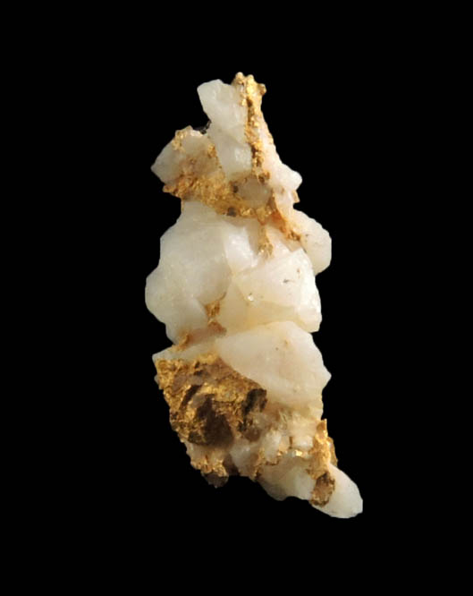 Gold (native gold) in Quartz from Mother Lode Gold Belt, Mariposa County, California