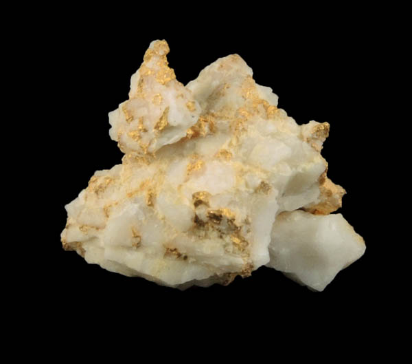 Gold (native gold) in Quartz from Mother Lode Gold Belt, Mariposa County, California