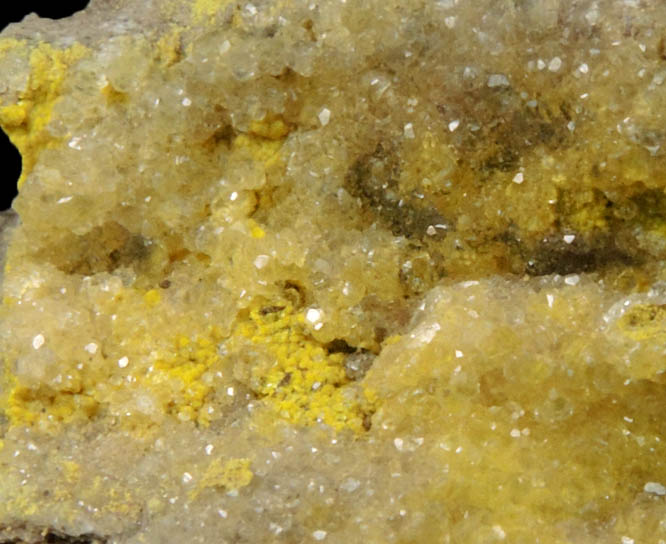 Tyuyamunite and Calcite from Grants Uranium District, New Mexico