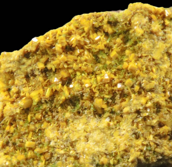 Schoepite over Rutherfordine from Musonoi Mine, Kolwezi District, Katanga Copperbelt, Lualaba Province, Democratic Republic of the Congo