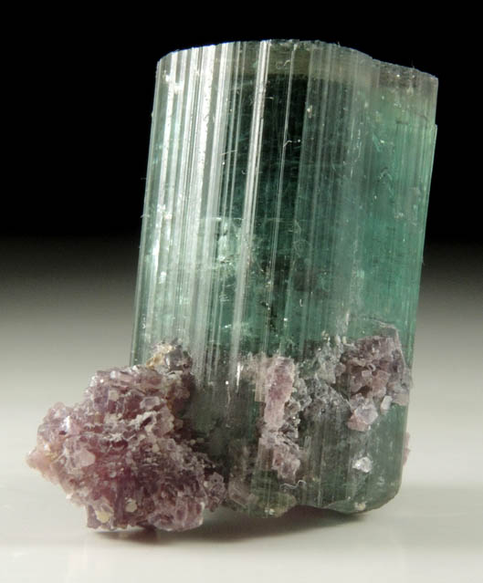 Elbaite Tourmaline with Lepidolite from Pederneira Mine, Sao Jose da Safira, Minas Gerais, Brazil