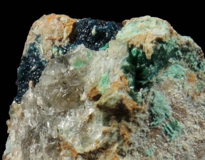 Clinoclase and Cornwallite from Majuba Hill, Pershing County, Nevada