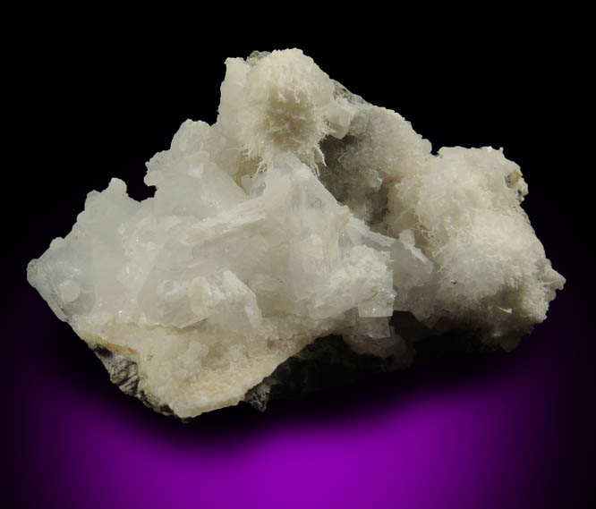 Thomsonite-Ca on Chabazite-Ca and Stilbite-Ca from Jaquish Road Cut, near Goble, Columbia County, Oregon