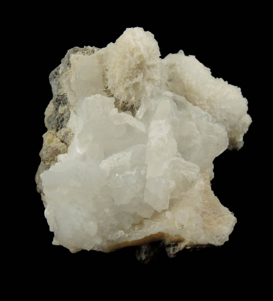 Thomsonite-Ca on Chabazite-Ca and Stilbite-Ca from Jaquish Road Cut, near Goble, Columbia County, Oregon