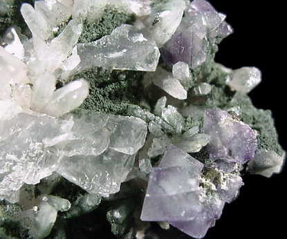 Fluorite, Calcite, Quartz from Naica District, Saucillo, Chihuahua, Mexico