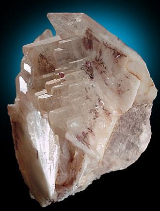 Barite with Cinnabar from Clarashell Mine, Baumholder, Pfalz, Germany