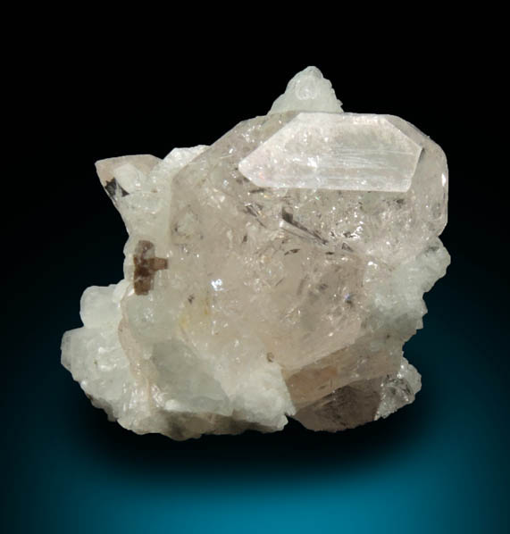 Beryl var. Morganite on Albite from Conselheiro Pea, Minas Gerais, Brazil