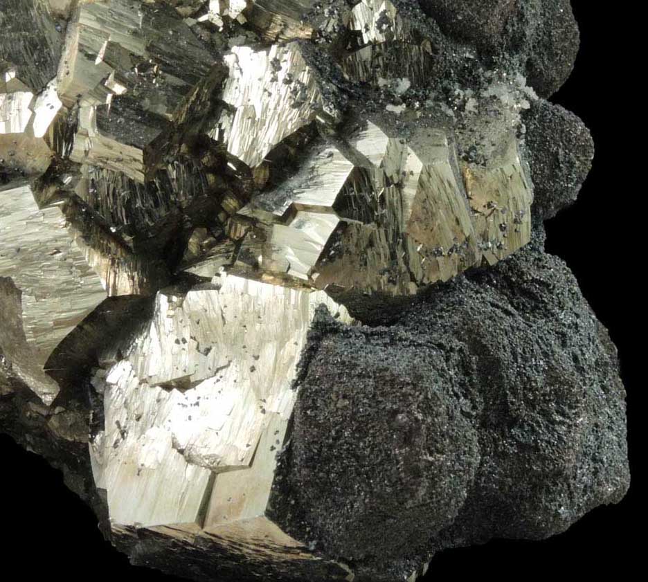 Famatinite with Tennantite on Pyrite from Quiruvilca Mine, Santiago de Chuco Province, La Libertad Department, Peru