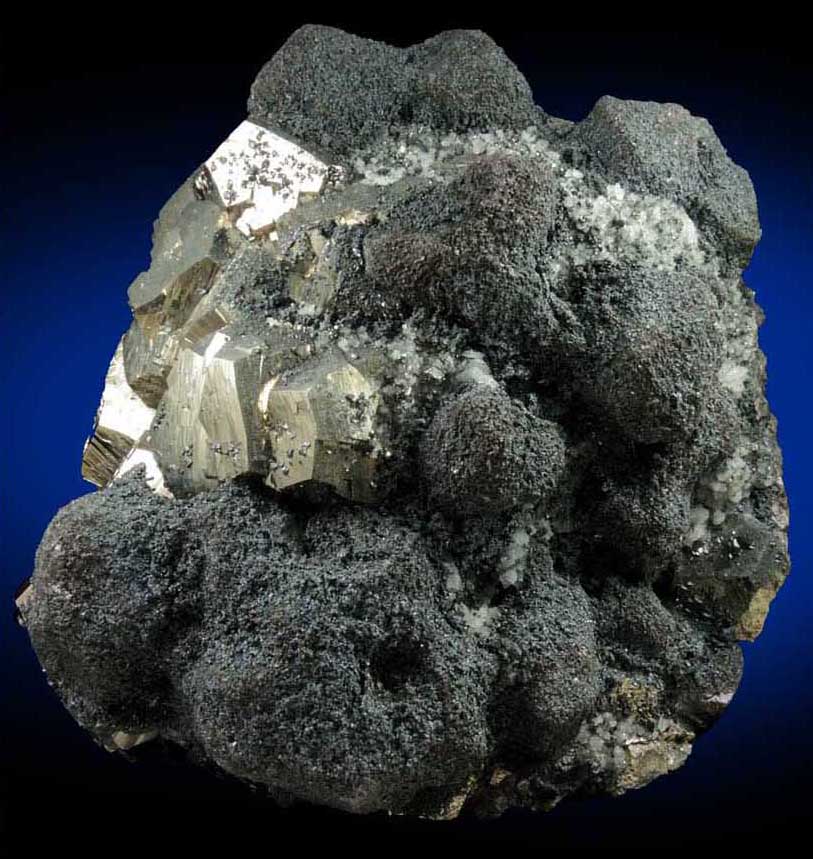 Famatinite with Tennantite on Pyrite from Quiruvilca Mine, Santiago de Chuco Province, La Libertad Department, Peru