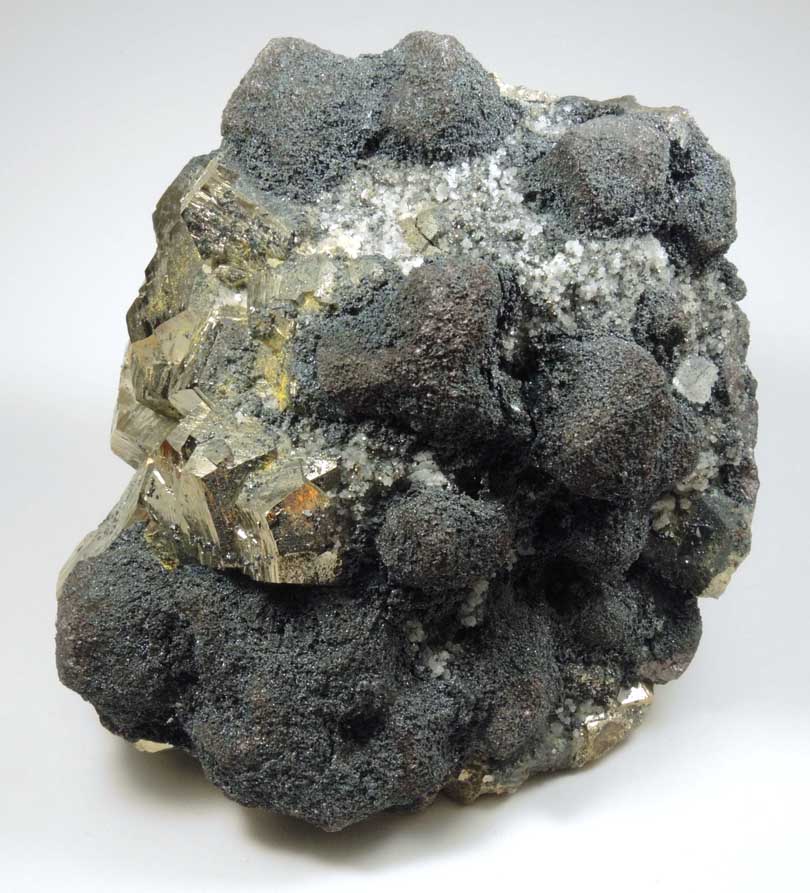 Famatinite with Tennantite on Pyrite from Quiruvilca Mine, Santiago de Chuco Province, La Libertad Department, Peru