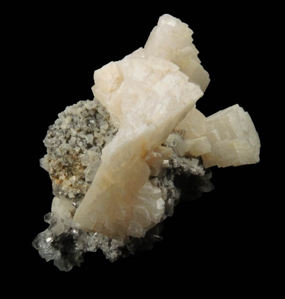 Dolomite on Quartz from Abbeytown Quarry, Ballysadare, County Sligo, Ireland