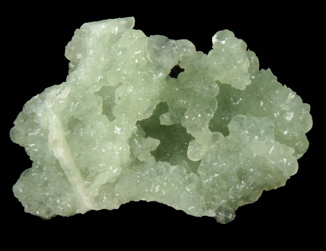 Babingtonite and Calcite on Prehnite from Millington Quarry, Bernards Township, Somerset County, New Jersey