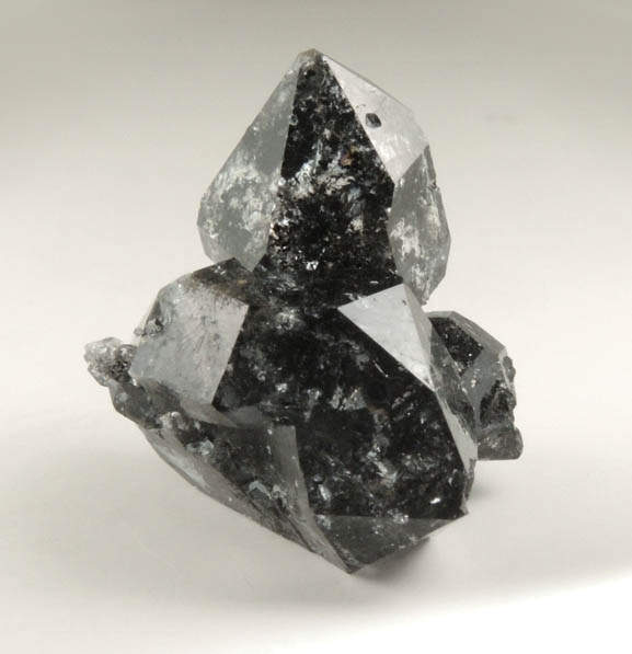 Quartz var. Black Herkimer Diamonds with black hydrocarbon inclusions from Hickory Hill Diamond Diggings, Fonda, Montgomery County, New York