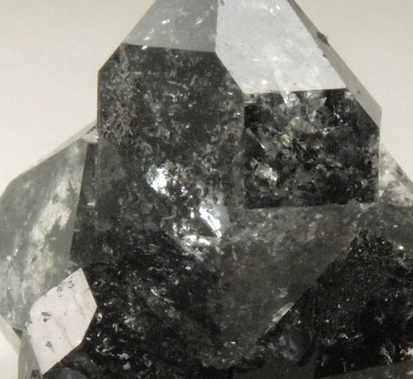 Quartz var. Black Herkimer Diamonds with black hydrocarbon inclusions from Hickory Hill Diamond Diggings, Fonda, Montgomery County, New York