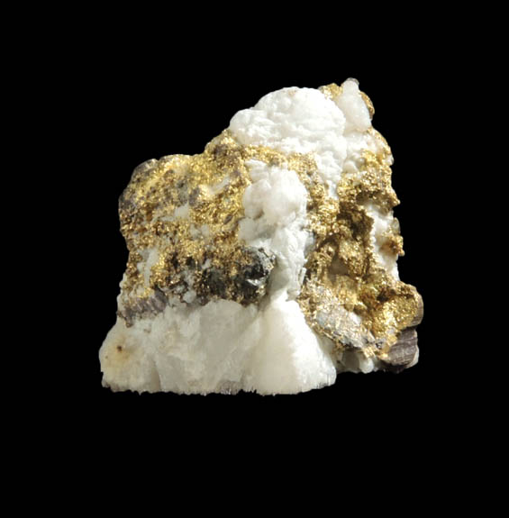 Gold (native gold) in Quartz from Eagle's Nest Mine, Michigan Bluff District, Placer County, California