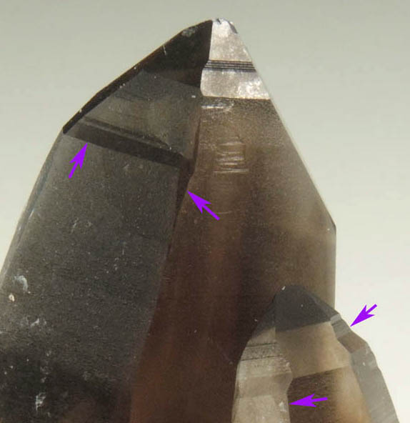 Quartz var. Smoky Quartz (with rare crystal faces) from Lake George District, Park County, Colorado