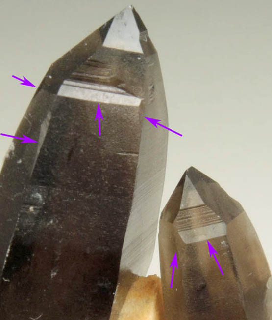 Quartz var. Smoky Quartz (with rare crystal faces) from Lake George District, Park County, Colorado