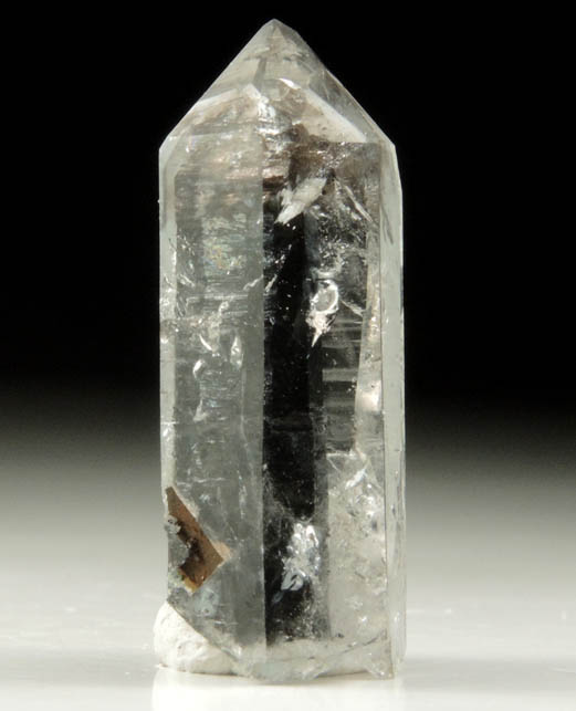 Quartz var. Black Herkimer Diamonds with black hydrocarbon inclusions from Hickory Hill Diamond Diggings, Fonda, Montgomery County, New York