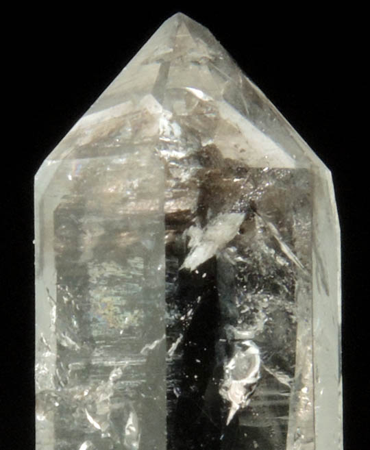 Quartz var. Black Herkimer Diamonds with black hydrocarbon inclusions from Hickory Hill Diamond Diggings, Fonda, Montgomery County, New York