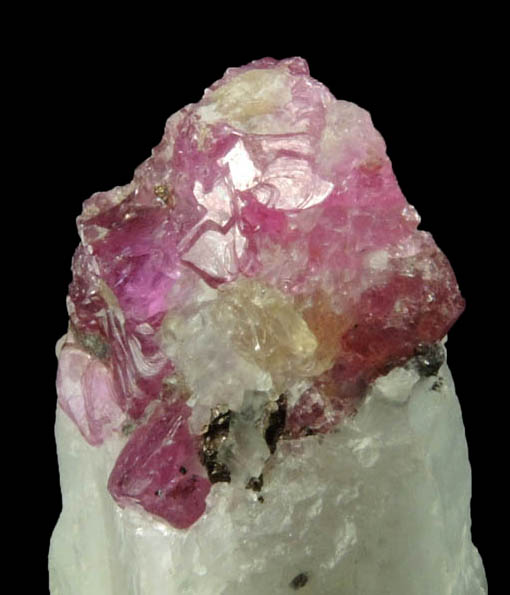 Corundum var. Ruby in marble from Mogok District, 115 km NNE of Mandalay, Mandalay Division, Myanmar (Burma)
