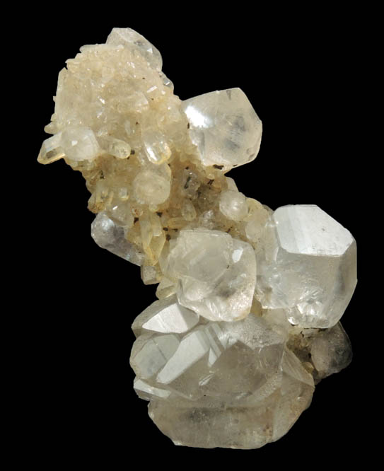 Calcite on Quartz epimorph after Anhydrite from Lane's Quarry, Westfield, Hampden County, Massachusetts