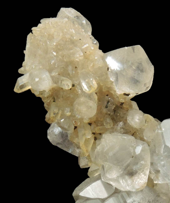 Calcite on Quartz epimorph after Anhydrite from Lane's Quarry, Westfield, Hampden County, Massachusetts