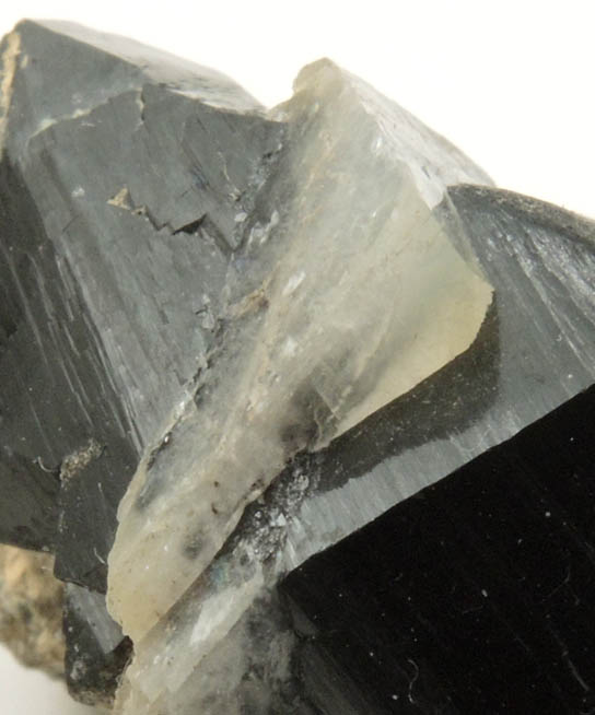 Ilvaite intersecting Calcite from South Mountain District, Owyhee County, Idaho