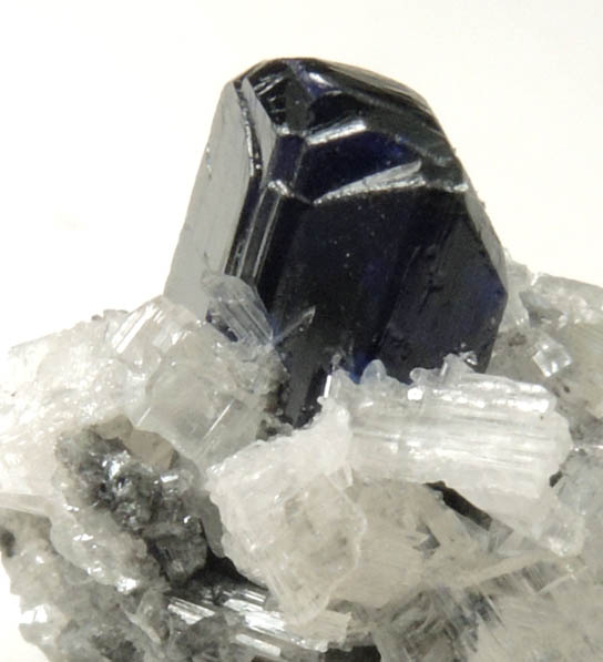 Azurite on Cerussite from Mammoth Mine, Tiger District, Pinal County, Arizona