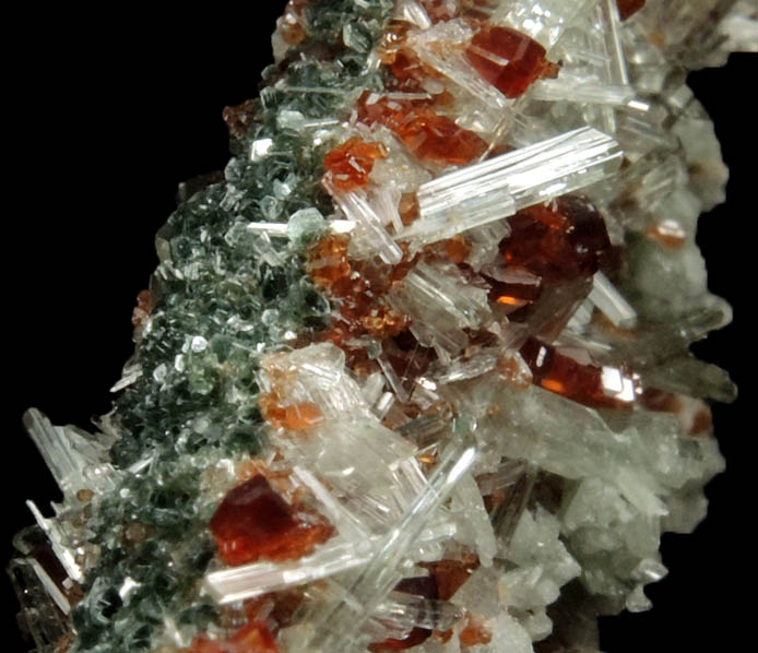 Diopside and Grossular Garnet from Bellecombe, Chtillon, Valle d'Aosta, Italy