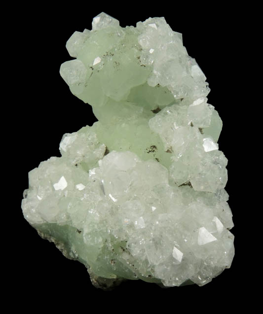 Apophyllite on Prehnite from Millington Quarry, Bernards Township, Somerset County, New Jersey