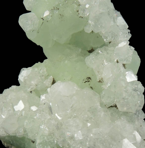 Apophyllite on Prehnite from Millington Quarry, Bernards Township, Somerset County, New Jersey