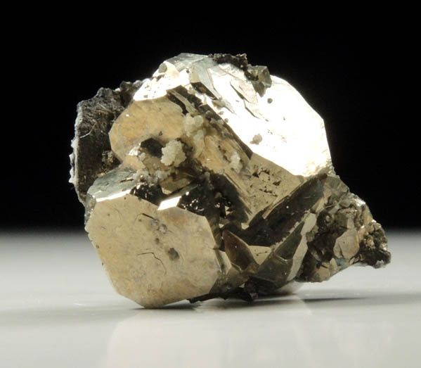 Pyrite with minor Calcite from Millington Quarry, Bernards Township, Somerset County, New Jersey